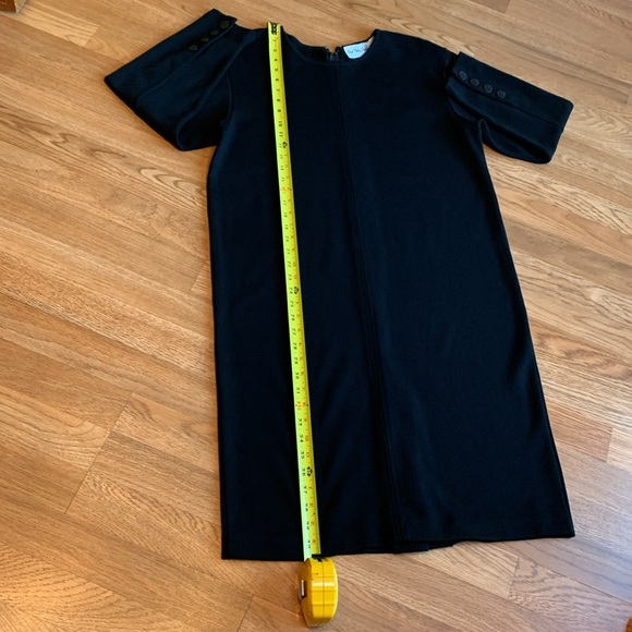 Vintage The Very Thing! Solid black long sleeve casual midi shift dress Size M/P - Picture 15 of 17